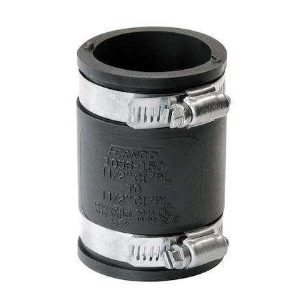 Fernco Fernco Schedule 40 1-1/2 in. Hub each X 1-1/2 in. D Hub PVC Flexible Coupling 1 pk P1056-150